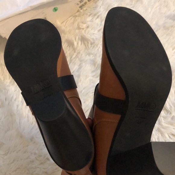 Maison Martin Margiela MM6 NIB brown & black strap booties 🔥🍁 - Picture 8 of 11